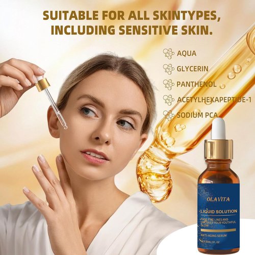 OLAVITA Anti-Aging Serum - Vitamin C, Retinol & Aloe Formula for Fine Lines & Pores | 2-Pack