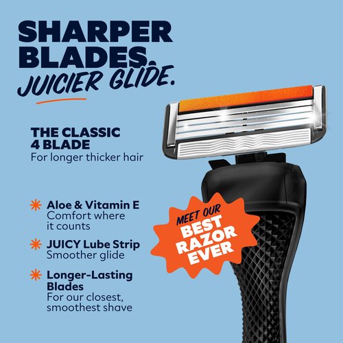 Dollar Shave Club | Ultimate Set | 4 Swift Rinse Refill Cartridges, 1 Handle, 1 Prep Scrub 3 ounce, 1 Shave Cream 6 ounce, 1 Post Shave Dew 3.4 ounce