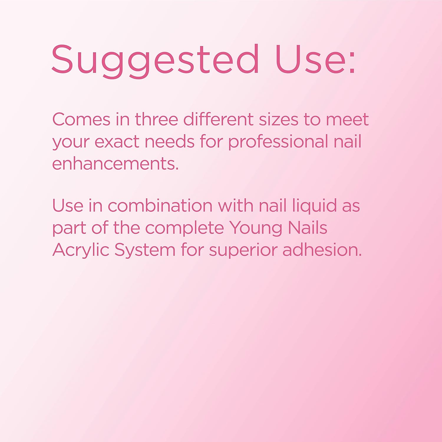 Young Nails Acrylic Core Powder - Professional Self-Leveling Nail Powder for Extensions | Clear, Nude, Pink, White - 660g