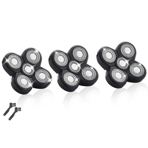 3 Pack Shaver Replacement Blades Compatible with Freedom Head Shaver,Head and Face Electric Razor Shaver Head