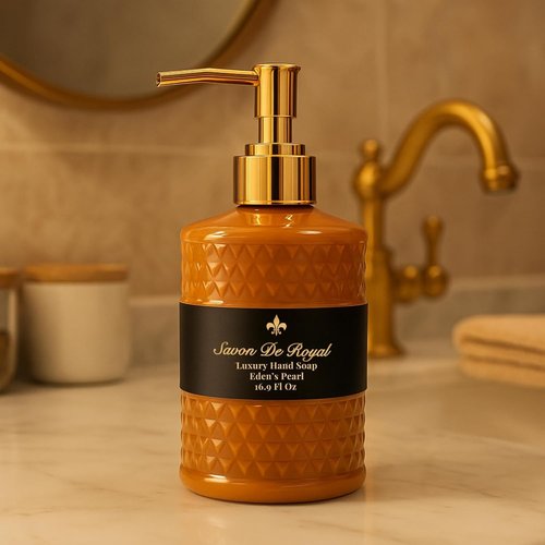 Savon De Royal Luxury Liquid Hand Soap - Jasmine Scent, Moisturizing & Vegan | 16.9 Fl Oz Refillable Bottle