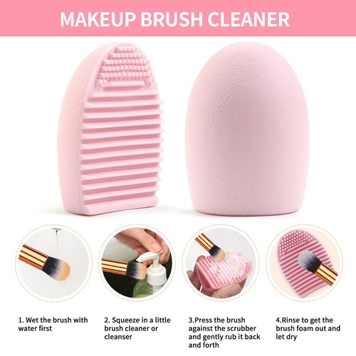 MAANGE 37 Pcs Makeup Brush Set Premium Synthetic Make Up Brushes Foundation Eye Shadow Powder Concealers Brushes Set for Beginners Professional Makeup Tool Set (Pink)
