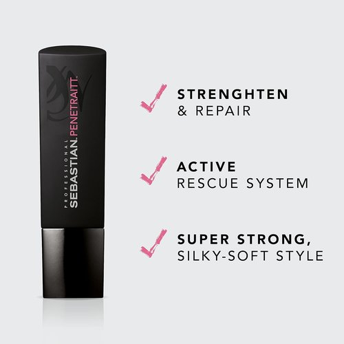 Sebastian Professional Penetraitt Shampoo - Strengthening Deep Repair for Dry, Damaged, Colored Hair