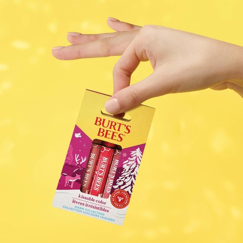 Burt's Bees Shimmer Lip Tint Set - Moisturizing Tinted Lip Balm for All-Day Hydration | Warm Collection (3-Pack)
