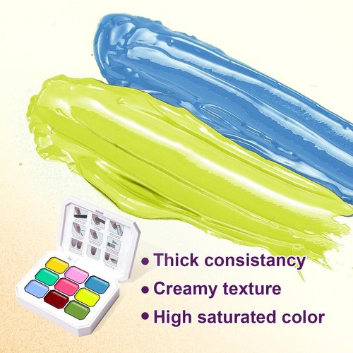 U-Shinein Gradient Painting Gel, 9 Colors Ombre Gel Nail Polish Bright Rainbow Pigment Pat Nails Aura Nails French Manicure Soak Off UV Long-lasting No-wipe Home Salon DIY Nail Art ChromaGlow