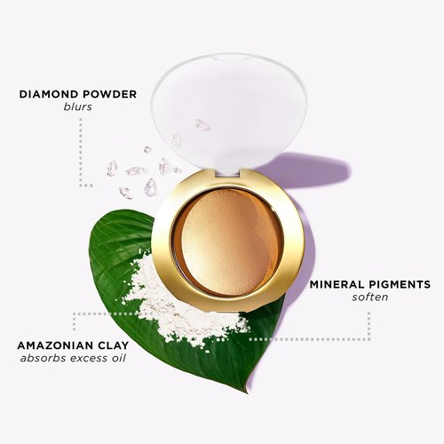 tarte shape tape glow powder – Buildable Highlighter with Mineral Pigments & Diamond Powder for a Natural Radiant Finish with Lightweight Luminous Shine, Vegan & Cruelty-Free, full size, sunlit