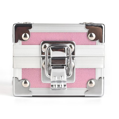siyuwuro Nail Drill Bits Box Container 25 Hole Professional Nail Sander Storage Box Nail Art Tools Storage Container Nail Art Tools for Drill Bits Display Organizer, Pink