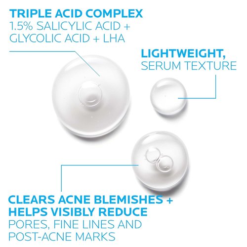 La Roche-Posay Effaclar Acne Serum - 1.5% Salicylic Acid Treatment with Glycolic Acid & Niacinamide