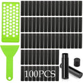 GBACHOOSE 100Pack Plastic Lip Balm Tubes 5ml/5g Black Lip Balm Containers, Chapstick Tubes Empty with Filling Tray and Spatula, Rotating Type Refill Lip with Cap for DIY