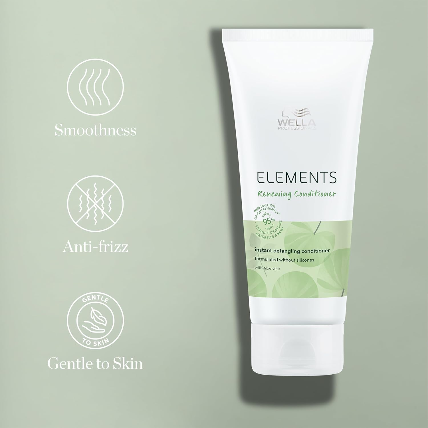 Wella Professionals Elements Gentle Renewing Conditioner - Silicone-Free | Instant Detangling for All Hair Types