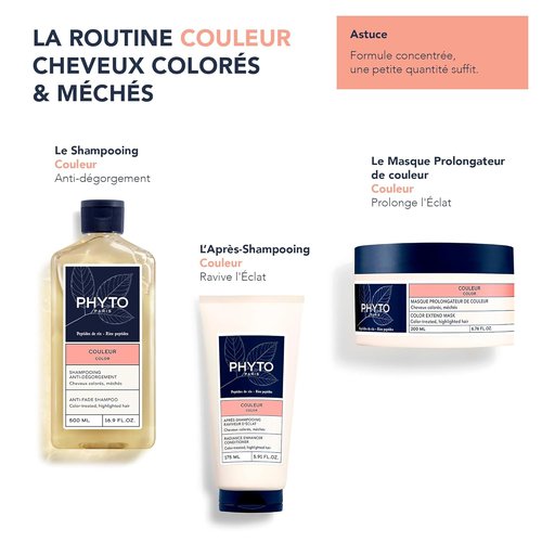 PHYTO COLOR Anti-Fade Shampoo - Sulfate-Free Formula for Vibrant Color Treated Hair
