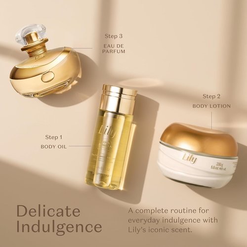 Lily Satin Body Cream - 24-Hour Hydrating Body Butter for Dry Skin | 8.8 Ounce
