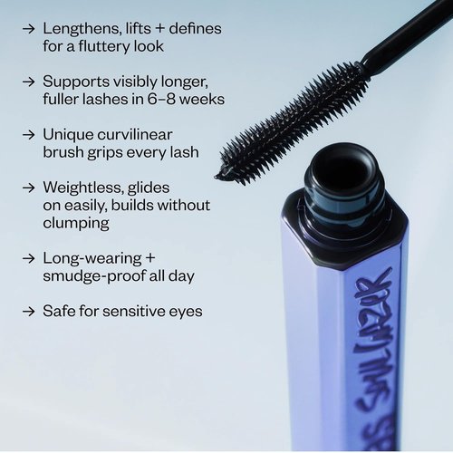 Kosas Mini Soulgazer Mascara - Lengthening & Lifting, Smudge-Proof 2-in-1 Lash Serum, Vegan & Sensitive-Eye Safe