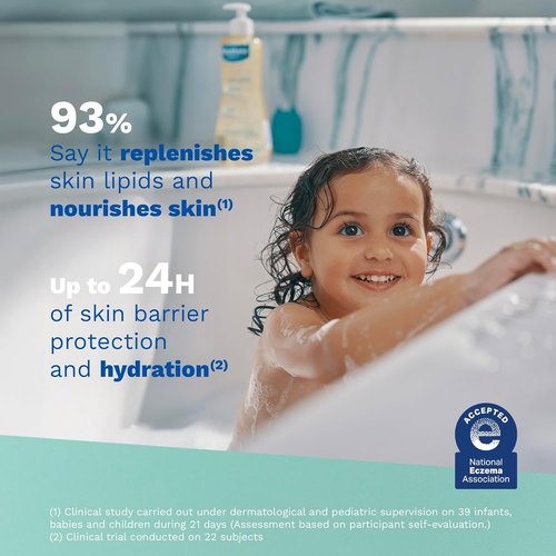 Mustela Stelatopia Cleansing Oil - Eczema-Prone Baby Body Wash with Natural Oils - 16.9 fl. oz.