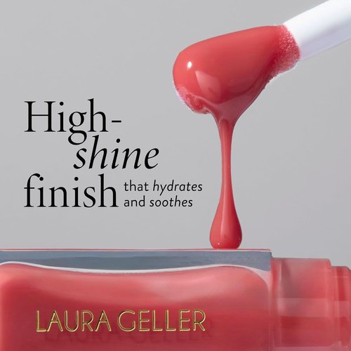 Laura Geller New York Lip Oil - Fine Shine Glossy Hydrating Squalane in Rose Garden - Pink