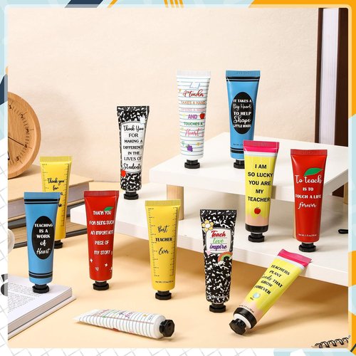 Loopeer 24 Pcs Teacher Appreciation Gifts Bulk Hand Cream Hand Lotion Inspirational Dry Cracked Hands Travel Size Moisturizing Gifts for 2026 Teacher Appreciation Week Graduation