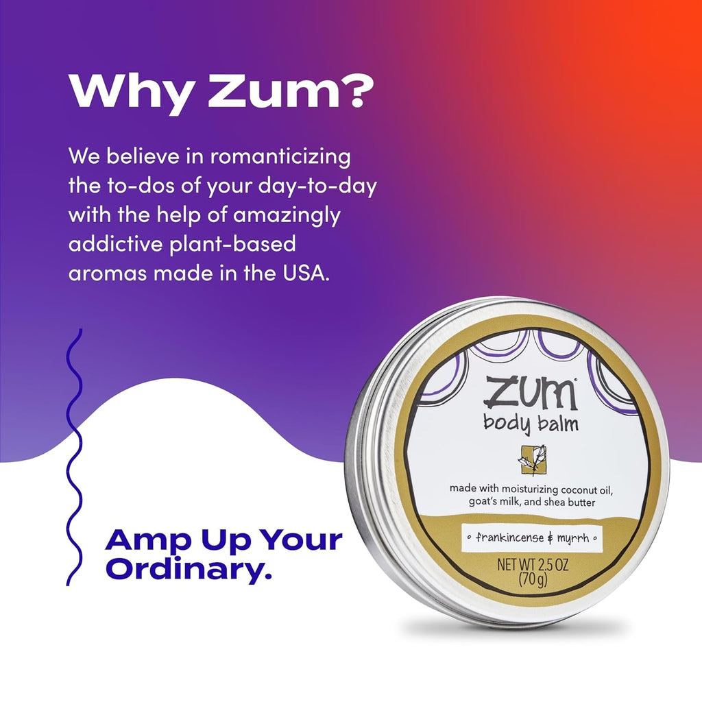 Zum Indigo Wild Body Balm - Natural Skin Moisturizer with Goat's Milk & Shea Butter | Frankincense & Myrrh - 2.5 oz