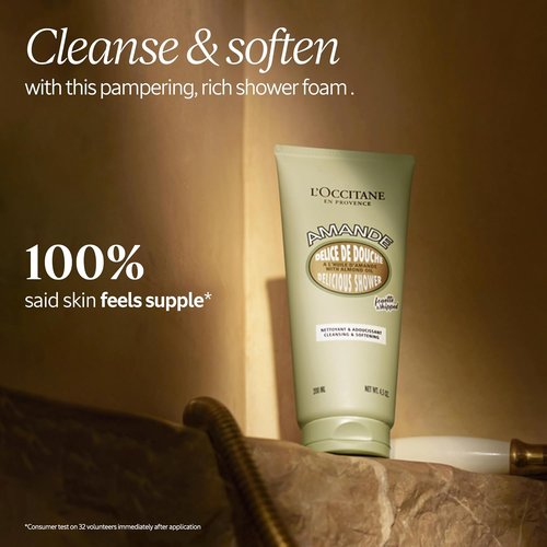L’Occitane Almond Delicious Shower Gel - Gentle Body Wash for Radiant, Smooth Skin | Vegan & Moisturizing
