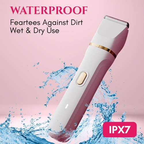Paradise Bliss Quality 5-in-1 Bikini Trimmer Electric Razors with USB Cord, Excellent Facial Hair Elimination, Wet/Dry Body Shaver for Nose, Eyebrows, Beard, Leg, and Arm, IPX7 Waterproof (White)