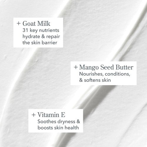 Beekman 1802 Whipped Body Cream - Hydrating Goat Milk Lotion with Shea Butter & Vitamin E | Juicy Peachy Lychee, 8 oz