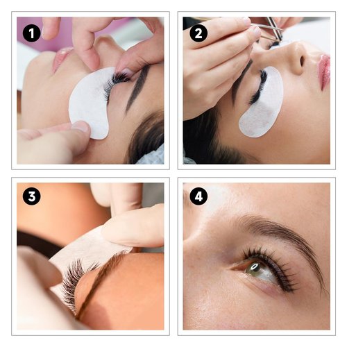 Vaincre 120 Pairs Hydrogel Under Eye Patches, Gel Eye Pads Lash Extensions, Lint Free Eyelash Lash Lift Pads for Eyelash Extension Supplies Tools