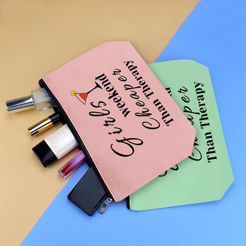 3 Pcs Girls Trip Gifts Travel Makeup Bag Girls Weekend Gift Travel Trip Present for Her Best Friends Bestie Cosmetic Bags Pouch Christmas Graduation Birthday Present for BFF Friends Sister