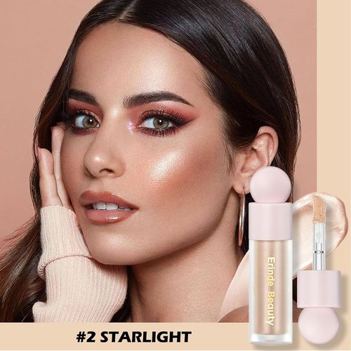 Erinde Liquid Highlighter - Lightweight Face Illuminator Stick for Natural Glossy Finish | 02# Starlight