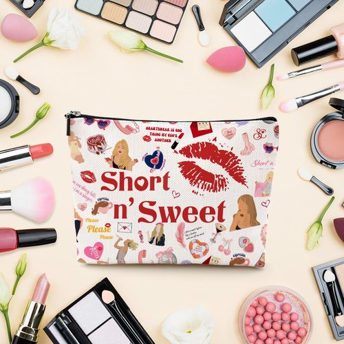LONGXIN Singer Merch Makeup Bag Cosmetic Bag Gifts for Singer Fans Music Lovers Singer Merchandise