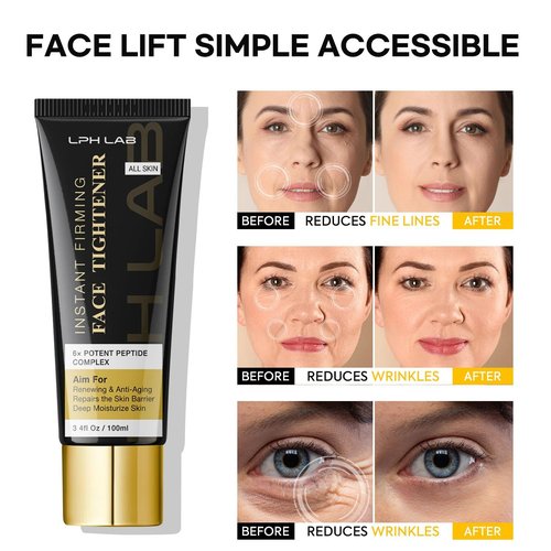 LPH LAB Instant Face Lift Cream: Temporary Face Tightener for Mature Skin (Age 50+) – Visibly Firm & Smooth the Look of Wrinkles Fine Lines – For Bare Skin Use