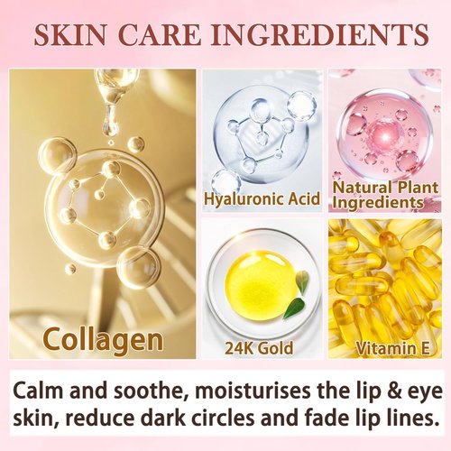 30 Pairs Lip Mask & Eye Mask,Under Eye Patches for Puffy Eyes,Moisturizing Lip Masks,Reducing Fine Lines,Anti Wrinkle Patches for Lip,Valentines Day Gifts,Party Favors,Bulk Gifts,Galentines Gifts
