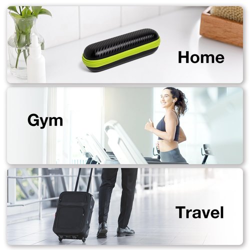 Nincha Compact Travel Trimmer Case for Philips Hybrid Electric Trimmer and Shaver, Face + Body Groomer QP2724/90, QP2834/70, QP1924/70, QP6531/70, QP4631/90, Hard Carrying Case, Limegreen&Black