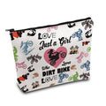 MAOFAED Dirt Bike Gift Dirt BikeGirl Gift Just AGirl Who Loves Dirt Bike Cosmetics Bag For Women Motocross Gift (girl love dirt bike)