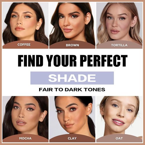 FOCALLURE Cream Contour Stick - Matte Bronzer for Professional Face Shaping | Easy Application, Long-Lasting, Mocha