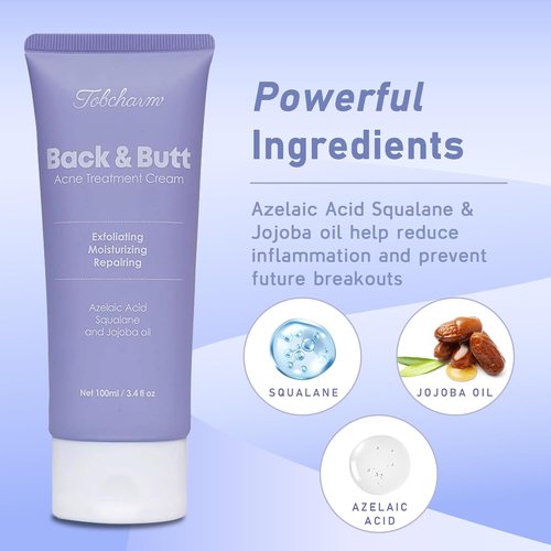 Regine Switzerland Butt Acne Clearing Treatment - Maximum Strength Body Cream for Bacne & Cystic Acne - Unisex Skin Lotion