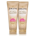 Jergens Natural Glow Self Tanner Body Lotion, Sunless Tanning, Fair to Medium Skin Tone, Daily Moisturizer with Coconut Oil, Vitamin E and Antioxidants, 7.5 Oz, Pack of 2
