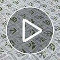 Ridhi Hand Block Print Cotton Round Tablecloth 90 Inch - Light Steel Blue