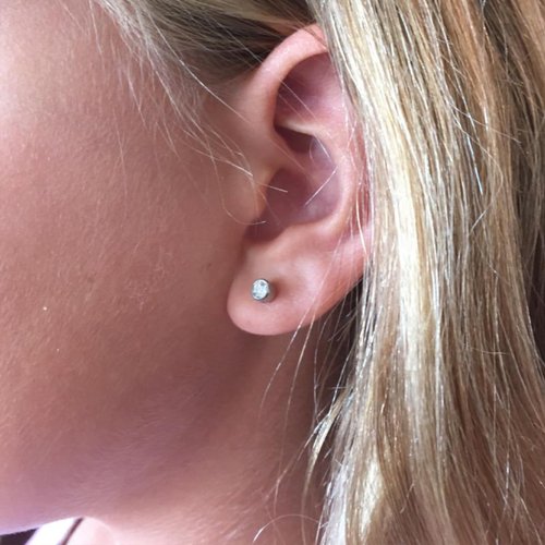 QWALIT 2 Pairs Ear Piercing Gun Kit with Self Piercing Earrings and Disposable Earring Gun