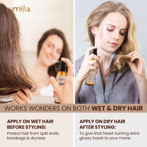 Damila Repair & Shine Serum - Split End Repair & Frizz Control for Brilliant Shine | 4.1 Fl Oz