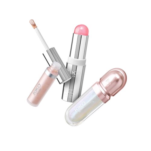 KIKO Milano|Snow-Kissed Holiday Festive Besties Make Up Gift Set|Makeup Gift Set: lip and cheek stick, liquid eyeshadow and lip oil