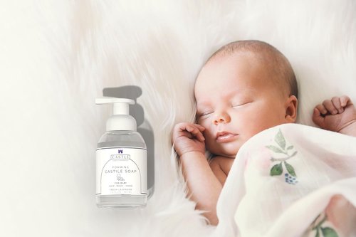 Skiennix Foaming Baby Castile Soap - 3-In-1 Hair, Body & Hand Wash | Nourishing Coconut Oil | 11.5 oz | Fresh Lavender