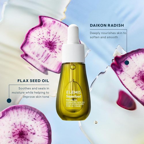 ELEMIS Superfood Facial Oil - Antioxidant-Rich Nourishing Serum for Radiant Skin | 15ml Hydration Booster
