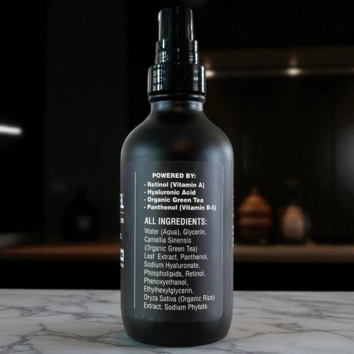 BLACKSTEEL Men's Anti-Aging Face Serum - Retinol & Hyaluronic Acid for Wrinkle Reduction | Fast-Absorbing, Non-Greasy | 4 oz