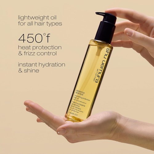 Shu Uemura Art of Hair Essence Absolue Nourishing Hair Oil - Lightweight, Hydrating & Frizz-Reducing with Heat Protection & Japanese Camellia Oil