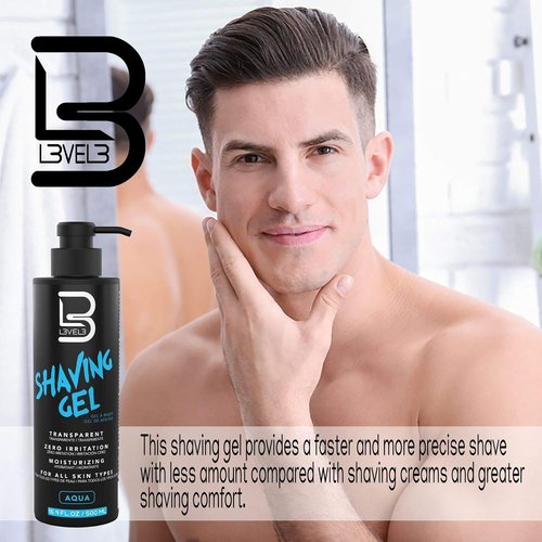 L3 Shaving Gel | Non-Irritating Straight Razor Shave Gel with Refreshing Scent - 8 oz