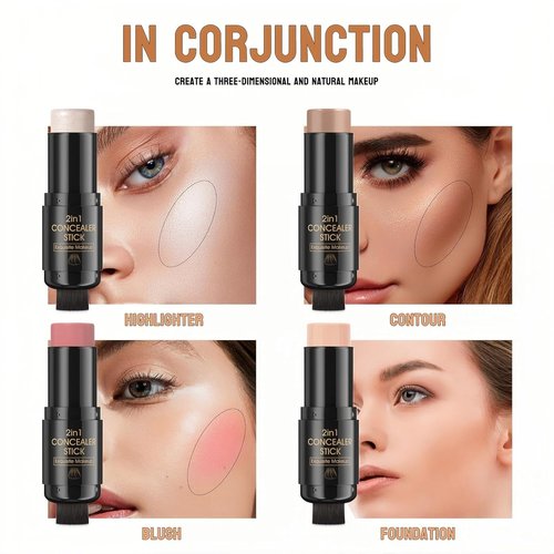 MAEPEOR Contour Stick - Blendable Matte Cream for Waterproof Face Shaping | Long Lasting (Color 07)