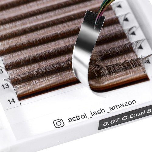 ACTROL W 3D Eyelashes Extension Lashes Brown D Curl 0.07mm 8-15mm Lash Volume Extension Easy Fans W Shaped Premade Soft Eyelashes Supply YY Lash