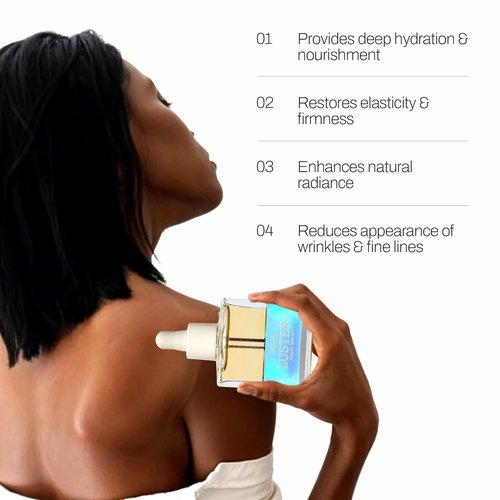 Laouta LUSTER Face Oil - Hydrating Skincare Serum with Hibiscus & Eucalyptus - 1.01 Fl Oz for Dewy Glow