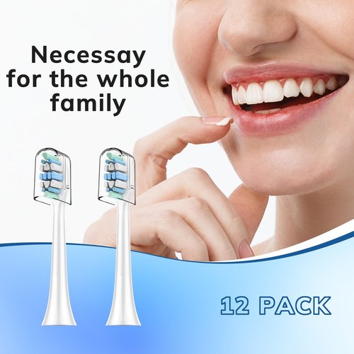 Toothbrush Replacement Heads for Philips Sonicare 12 Pack Soft Replacement Electric Toothbrush Head Compatible with Philips Sonicare Electric Toothbrush