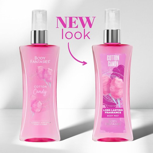 Body Fantasies Cotton Candy Fragrance Body Spray - 8 Fl Oz | Pack of 2 for Sweet All-Day Scent