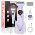 ANYLIV 3 in 1 Bikini Trimmer for Women, Electric Razors for Women with Display, Painless Bikini Trimmer, USB Charging, Electric Shaver for Woman,Shaver for Woman for Face, IPX7 Waterproof,Light Lilac